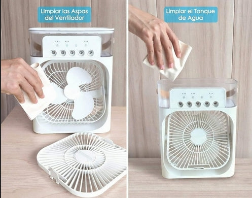 Ventilador Climatizador con pulverizador portátil