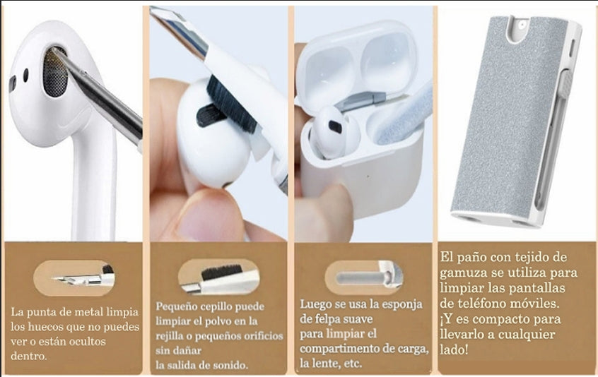 Limpiador Auriculares y móvil 5 en 1