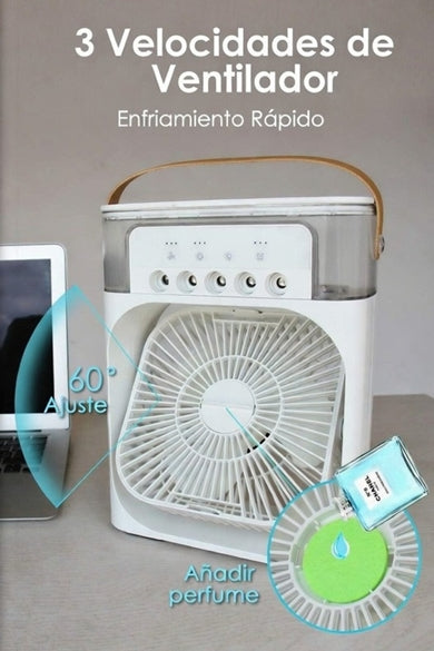 Ventilador Climatizador con pulverizador portátil