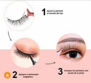 Pestañas Magnéticas reutilizables (Pack 3 pares)